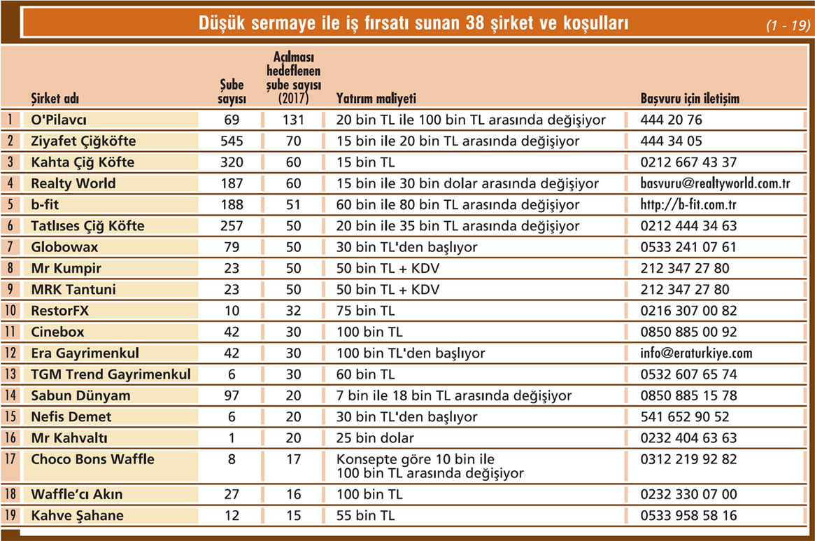 küçük sermaye iş fikirleri