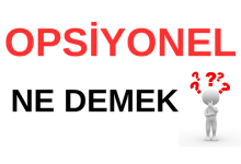 Opsiyonel Ne Demek